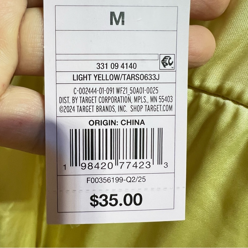 NWT New Fable Women Satin Asymmetrical A-Line Maxi Dress- Light Yellow M - Picture 9 of 9